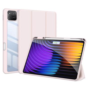 Étui à Rabat Xiaomi Pad 7/7 Pro Tri-Fold Intelligente Dux Ducis Toby - Rose Clair