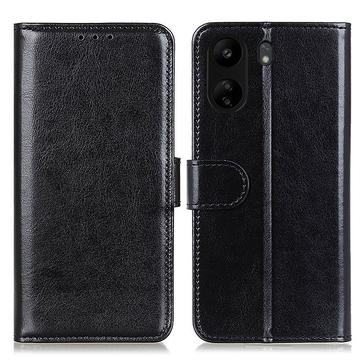 Étui Portefeuille Xiaomi Poco C65/Redmi 13C avec Fermeture Magnétique - Noir