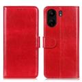 Étui Portefeuille Xiaomi Poco C65/Redmi 13C avec Fermeture Magnétique - Rouge