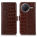 Étui Portefeuille Xiaomi Poco F7 Pro en Cuir avec RFID - Série Crocodile