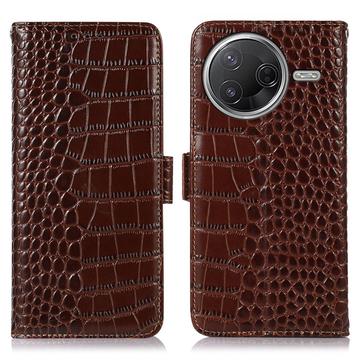 Étui Portefeuille Xiaomi Poco F7 Pro en Cuir avec RFID - Série Crocodile
