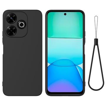 Coque Xiaomi Poco M6 Plus en Silicone Liquide - Noire