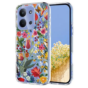 Coque Xiaomi Redmi 15C en TPU à motif floral - Lys