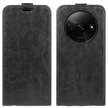 Étui à Rabat Vertical Xiaomi Redmi A3 avec Porte-Cartes - Noir