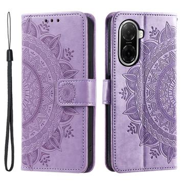Étui Portefeuille Xiaomi Redmi A5 4G/Poco C71 Mandala Série - Violet