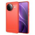 Coque Xiaomi Redmi K80/Poco F7 Pro en TPU Brossé - Fibre de Carbone
