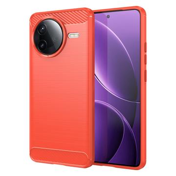 Coque Xiaomi Redmi K80/Poco F7 Pro en TPU Brossé - Fibre de Carbone