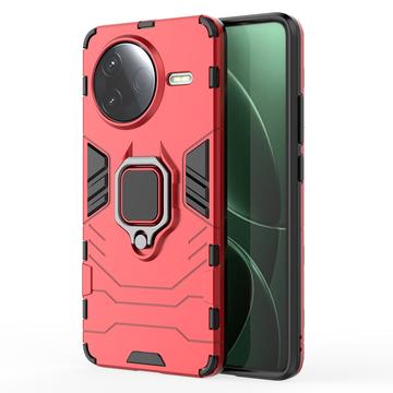 Coque Hybride Xiaomi Redmi K80/Poco F7 Pro avec Support Bague - Rouge
