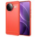 Coque Xiaomi Redmi K80 Pro/Poco F7 Ultra en TPU Brossé - Fibre de Carbone
