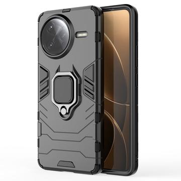 Coque Hybride Xiaomi Redmi K80 Pro/Poco F7 Ultra avec Support Bague - Noire