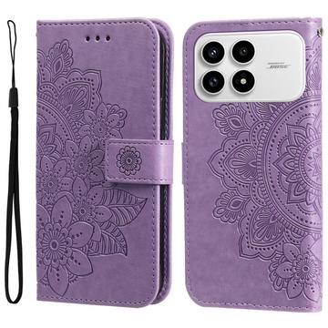 Étui Portefeuille Xiaomi Redmi K90/Poco F8 Pro Mandala Série - Violet
