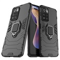Coque Hybride Xiaomi Poco M4 Pro 5G avec Support Bague - Noire