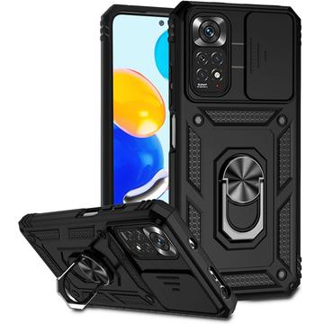 Coque Hybride Xiaomi Redmi Note 11/11S à Anneau Rotatif avec Protection pour Appareil Photo