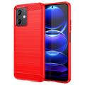 Coque Xiaomi Redmi Note 12/Poco X5 en TPU Brossé - Fibre de Carbone