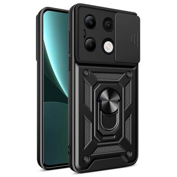 Coque Hybride Xiaomi Redmi Note 13 4G à Anneau Rotatif avec Protection pour Appareil Photo