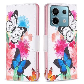 Étui Portefeuille Xiaomi Redmi Note 13 Pro 4G/Poco M6 Pro - Série Wonder - Papillons