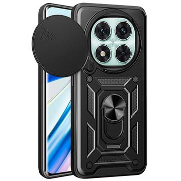 Coque Hybride Xiaomi Redmi Note 14 Pro 5G/Poco X7 à Anneau Rotatif avec Protection pour Appareil Photo
