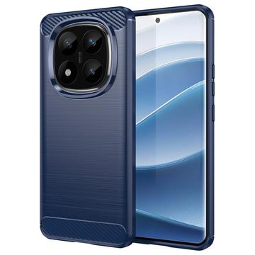 Coque Xiaomi Redmi Note 14 Pro+ 5G en TPU Brossé - Fibre de Carbone