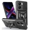 Coque Hybride Xiaomi Redmi Turbo 4/Poco X7 Pro à Anneau Rotatif avec Protection pour Appareil Photo