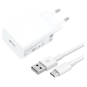 Chargeur USB Xiaomi & Câble USB-C MDY-11-EP - 3A, 22.5W - Blanc