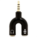 Adaptateur Audio 3.5mm / Casque et Microphone en Forme de Y - Noir