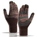 Y0046 1 paire de gants chauds en tricot coupe-vent pour hommes, avec poignet élastique, pour écrire des textes sur un écran tactile