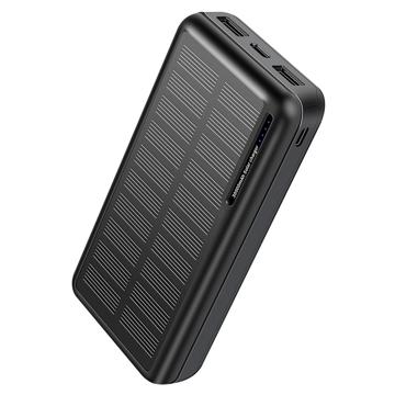 Chargeur Solaire YD-818P - 2x USB-A, USB-C, 30000mAh - Noir