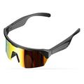 YJ006 Lunettes intelligentes Bluetooth 2-en-1 / Lunettes de soleil audio pour vélo - Noir / Orange