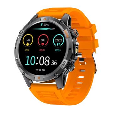 YK15 Montre intelligente d\'extérieur étanche IP68 avec appel Bluetooth - Orange