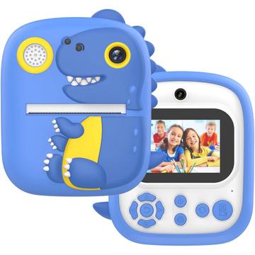 Appareil photo pour enfants à impression instantanée YYTech P3 T-Rex - Bleu