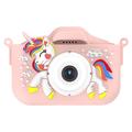 Appareil photo pour enfants Licorne avec carte mémoire 32GB et lecteur de carte - Rose