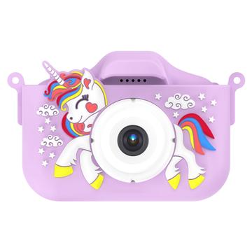 Appareil photo pour enfants Licorne avec carte mémoire 32GB et lecteur de carte - Violet