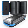 Batterie Externe Solaire/Chargeur Sans Fil YZ-820W - 15000mAh - Bleu / Noir