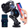 Chargeur Sans Fil Qi et Support Voiture 2-en-1 Yogee - 15W - Noir