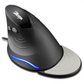 Souris de Jeu Verticale Zelotes T-30 avec 6 Boutons - Noir