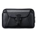 Housse Horizontale Universelle Double Poche Zippée - Noir