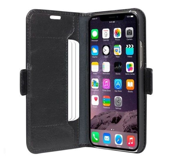 Étui Portefeuille Magnétique SIYOPINPFY Pour IPhone 12/12 Pro - Cuir Véritable, 3 Emplacements Cartes + Compartiment Billets, Fonction Support (Couleur Orange)
