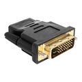 Delock Adaptateur DVI 24+1 broches mâle > HDMI femelle - Noir