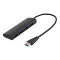 DELTACO UH-481 Hub USB 3.1 Gen 4 Ports - Noir