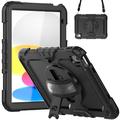 Étui iPad 2022/2025 Heavy Duty 360 avec Sangle - Noir