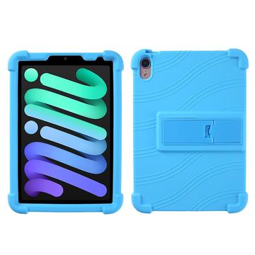 Étui iPad Mini 2021/2024 en silicone avec béquille - Bleu