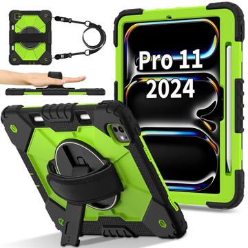 Étui iPad Pro 11 (2024) avec Sangle Heavy Duty 360 - Vert
