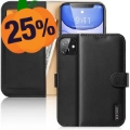 Etui Portefeuille iPhone 11 en Cuir Dux Ducis Hivo - Noir