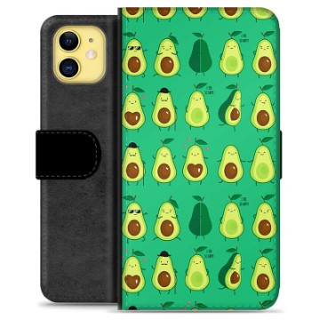 Étui Portefeuille Premium iPhone 11 - Avocado Pattern