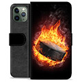 Étui Portefeuille Premium iPhone 11 Pro - Hockey sur Glace