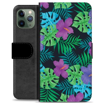 Étui Portefeuille Premium iPhone 11 Pro - Fleurs Tropicales