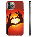 Coque iPhone 11 Pro en TPU - Silhouette de Coeur