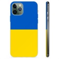 Coque iPhone 11 Pro en TPU Drapeau Ukraine - Jaune et bleu clair