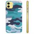 Coque iPhone 11 en TPU - Camouflage Bleu