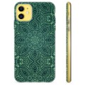 Coque iPhone 11 en TPU - Mandala Vert